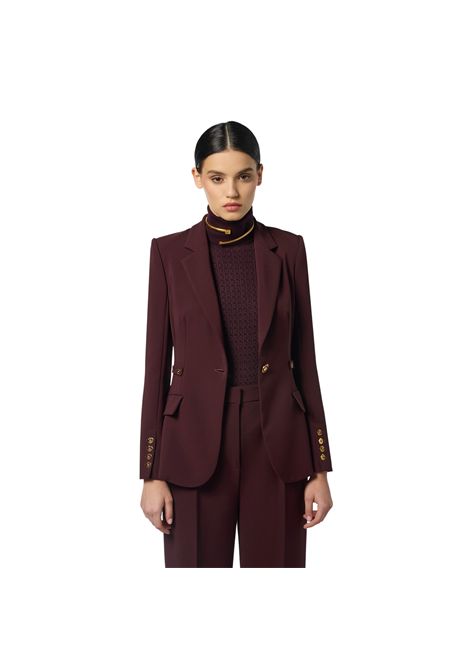  Lightweight crêpe jacket with jewelled details ELISABETTA FRANCHI | suits Jacket | GI17556E2EA4
